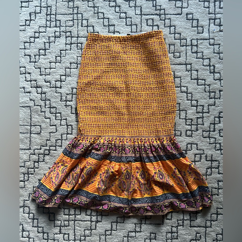 J. Crew, Sunny Block smocked skirt, size 10 - Picture 7 of 12